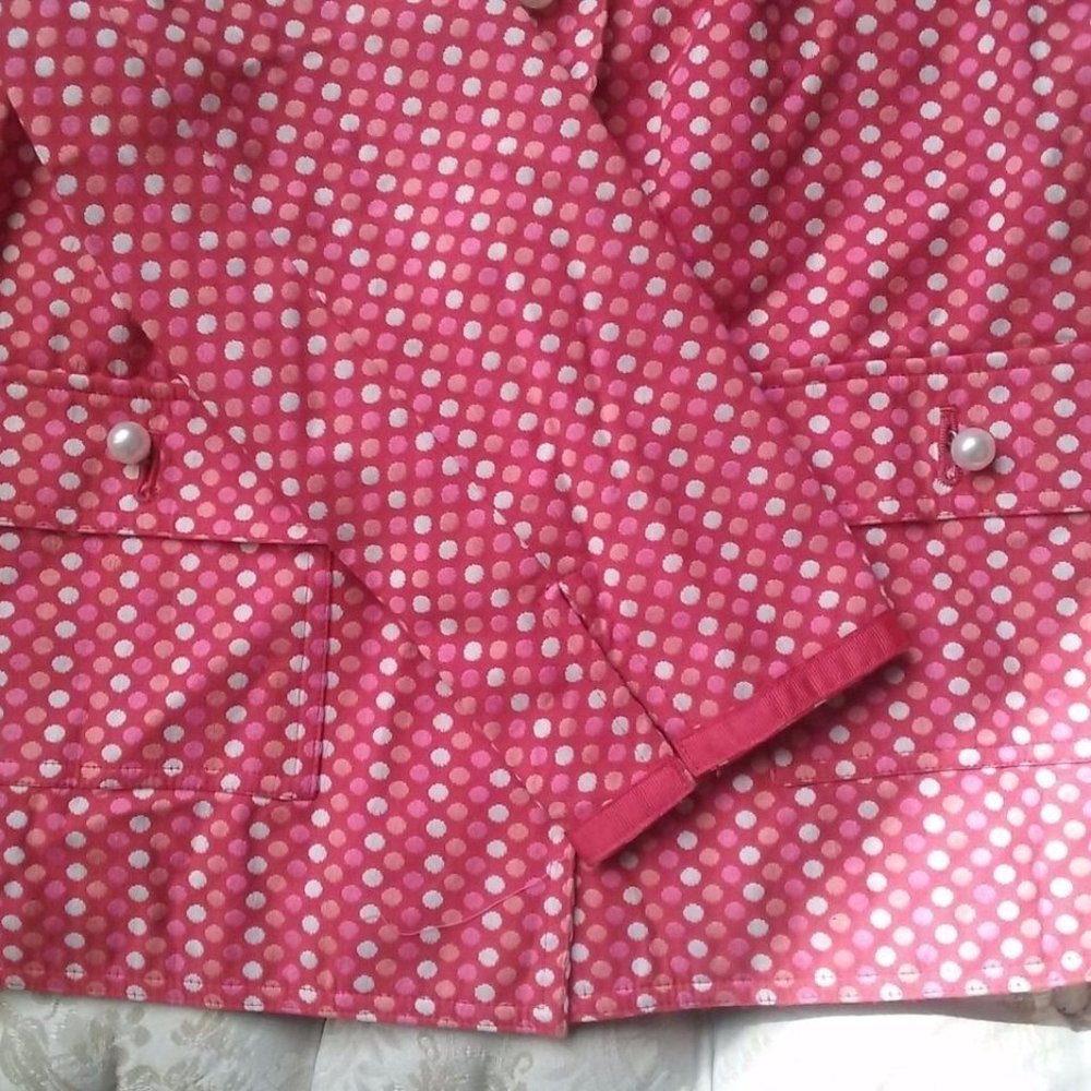 R.Q.T Pink Orange White Multicolor Cotton Jacket Blazer Overcoat Women Size 10 - Picture 6 of 11